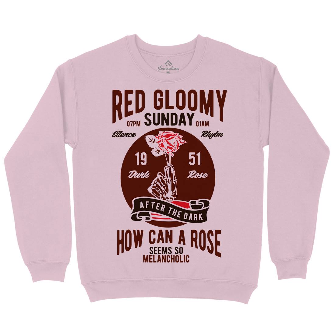 Red Gloomy Sunday Kids Crew Neck Sweatshirt Retro B437