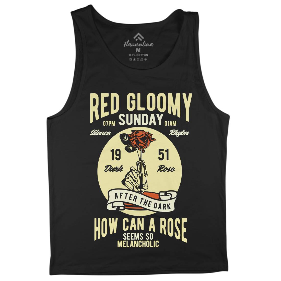 Red Gloomy Sunday Mens Tank Top Vest Retro B437