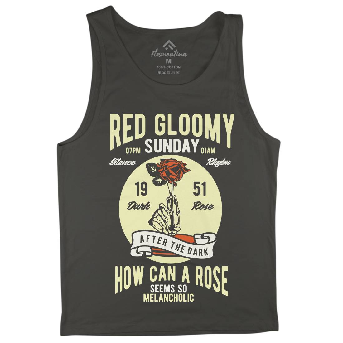 Red Gloomy Sunday Mens Tank Top Vest Retro B437