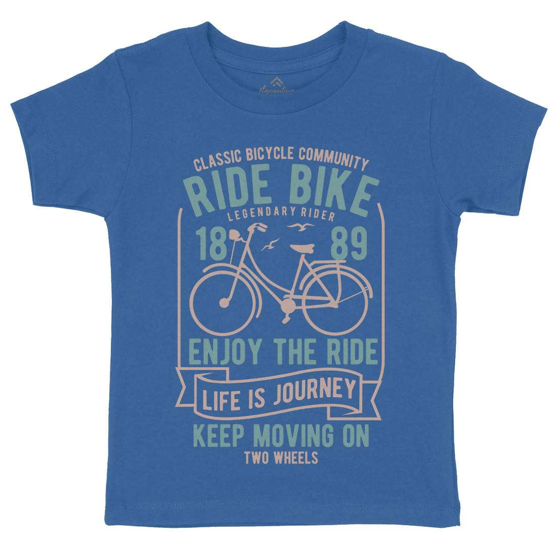 Ride Bike Kids Crew Neck T-Shirt Bikes B438