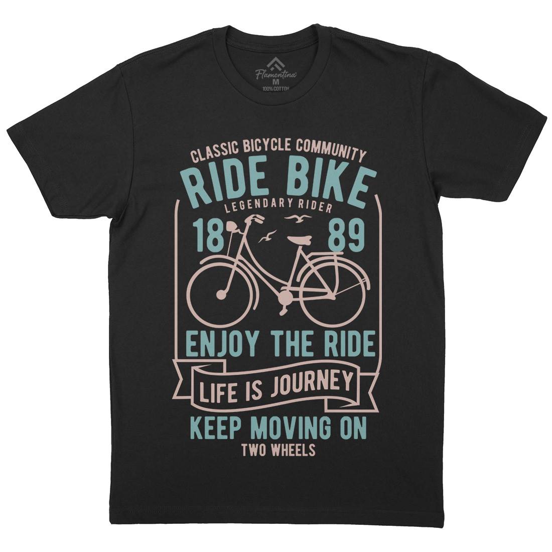 Ride Bike Mens Crew Neck T-Shirt Bikes B438