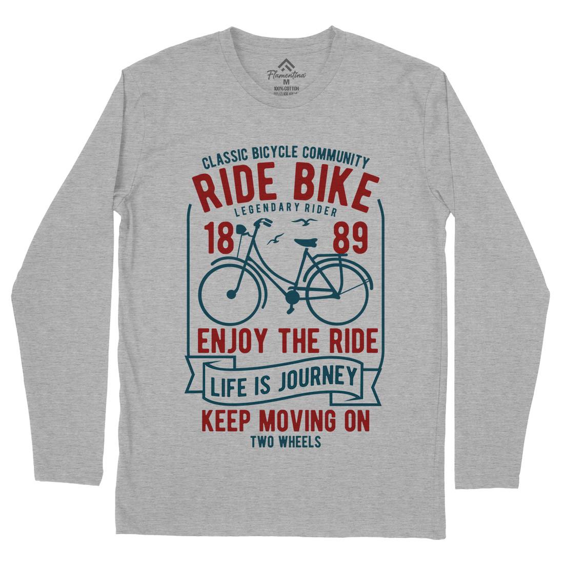 Ride Bike Mens Long Sleeve T-Shirt Bikes B438