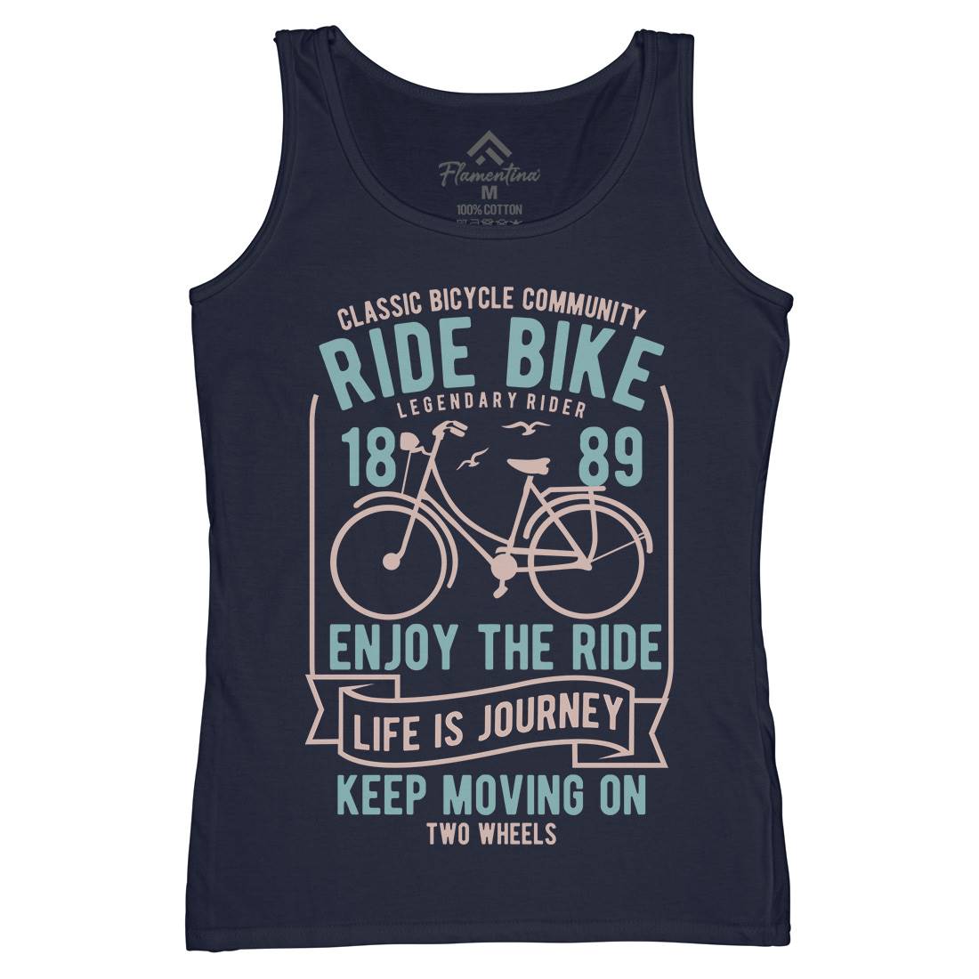 Ride Bike Womens Organic Tank Top Vest Bikes B438
