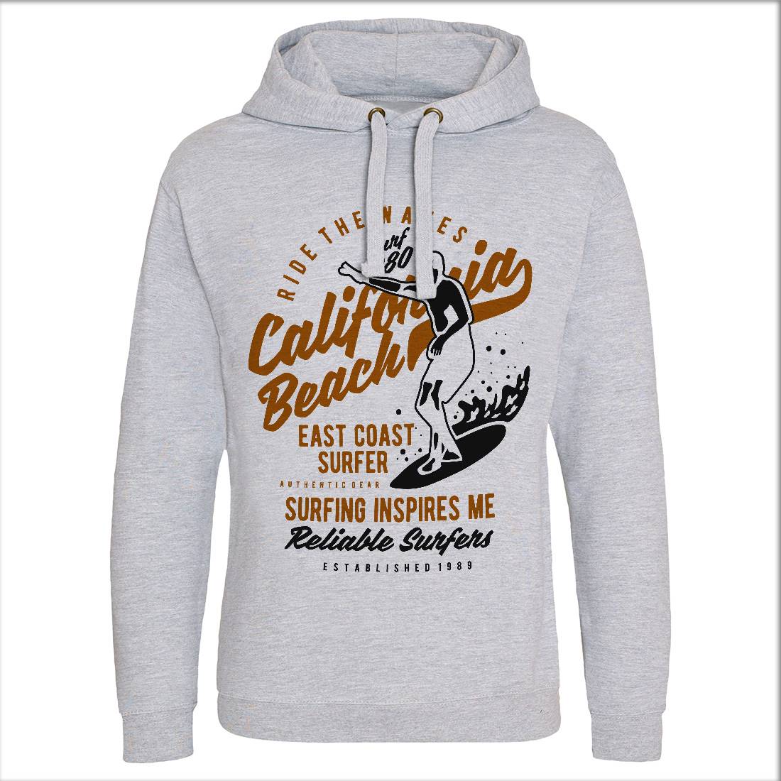 Ride The Waves In California Mens Hoodie Without Pocket Surf B439