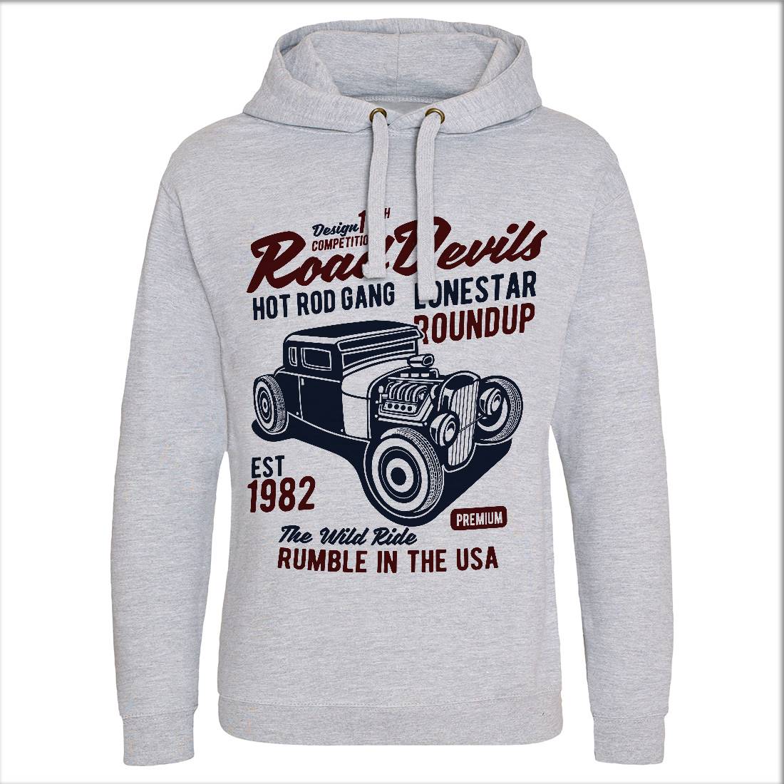 Road Devils Mens Hoodie Without Pocket Cars B440