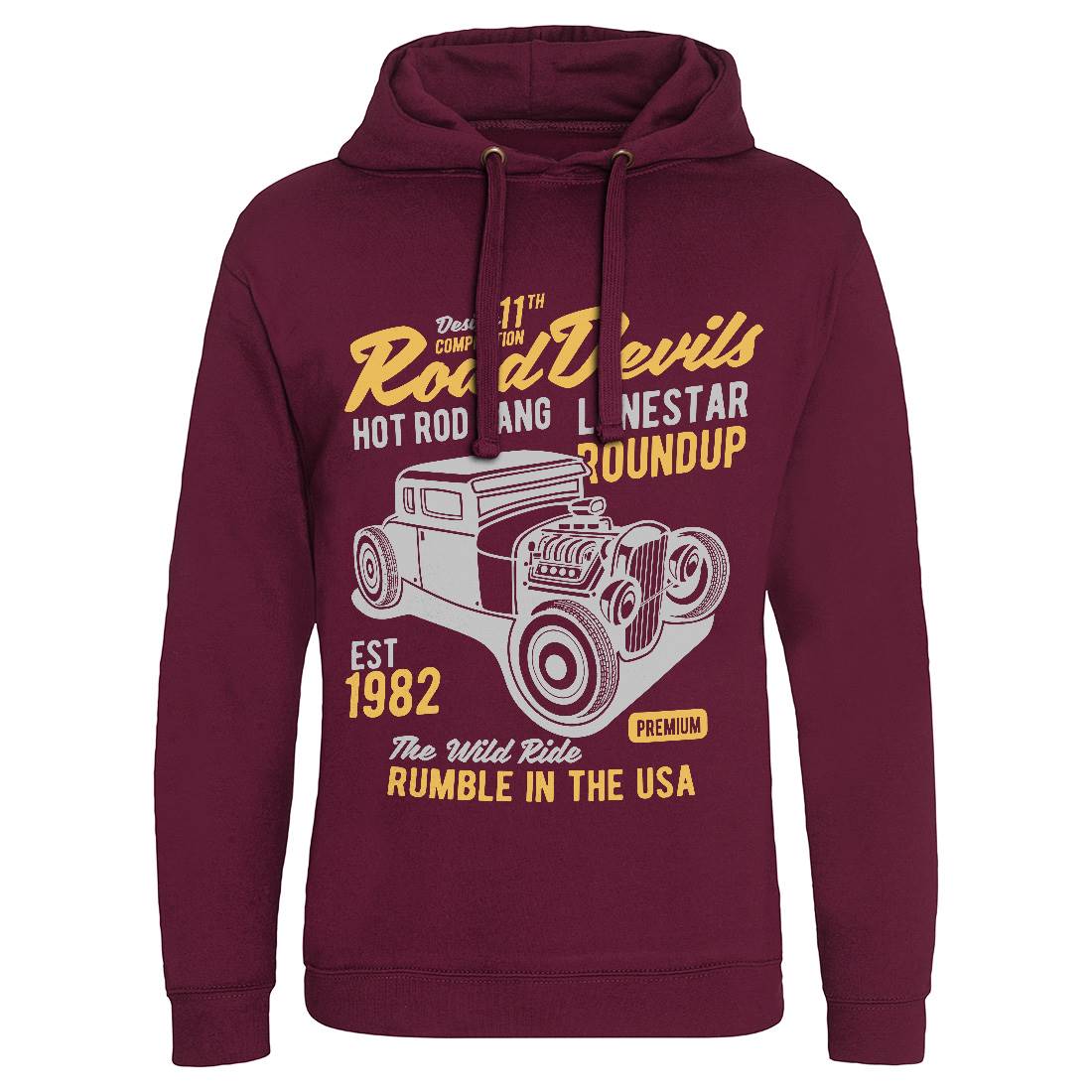 Road Devils Mens Hoodie Without Pocket Cars B440