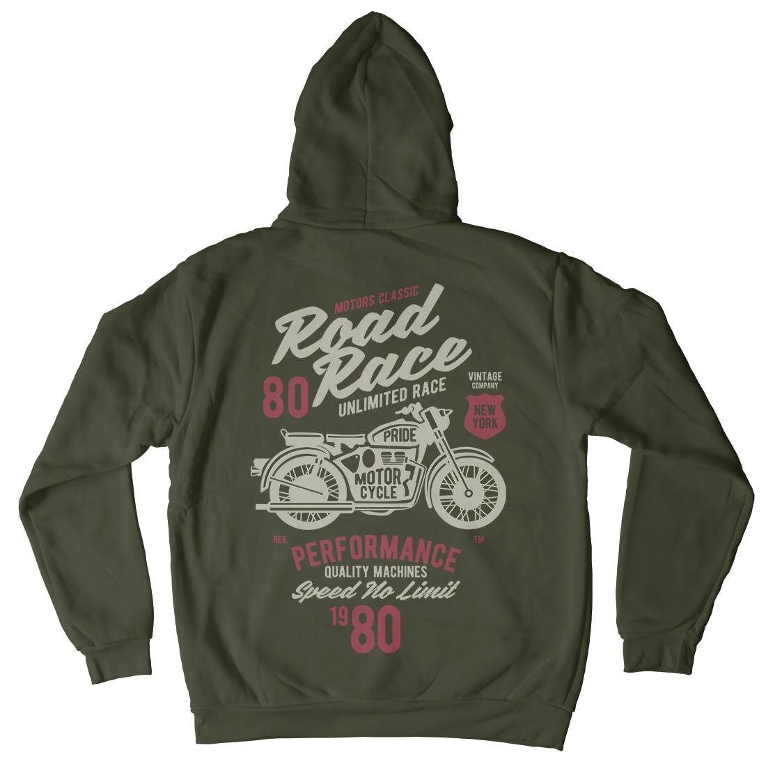 Road Race Kids Crew Neck Hoodie Motorcycles B441