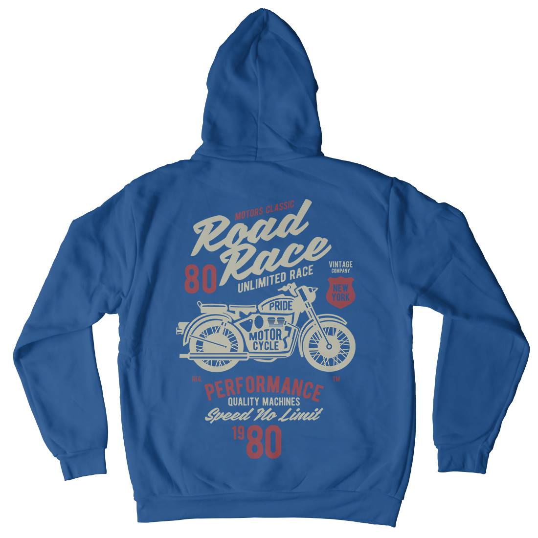 Road Race Mens Hoodie With Pocket Motorcycles B441