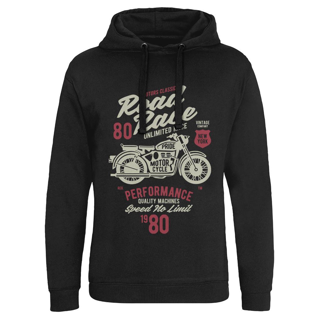 Road Race Mens Hoodie Without Pocket Motorcycles B441