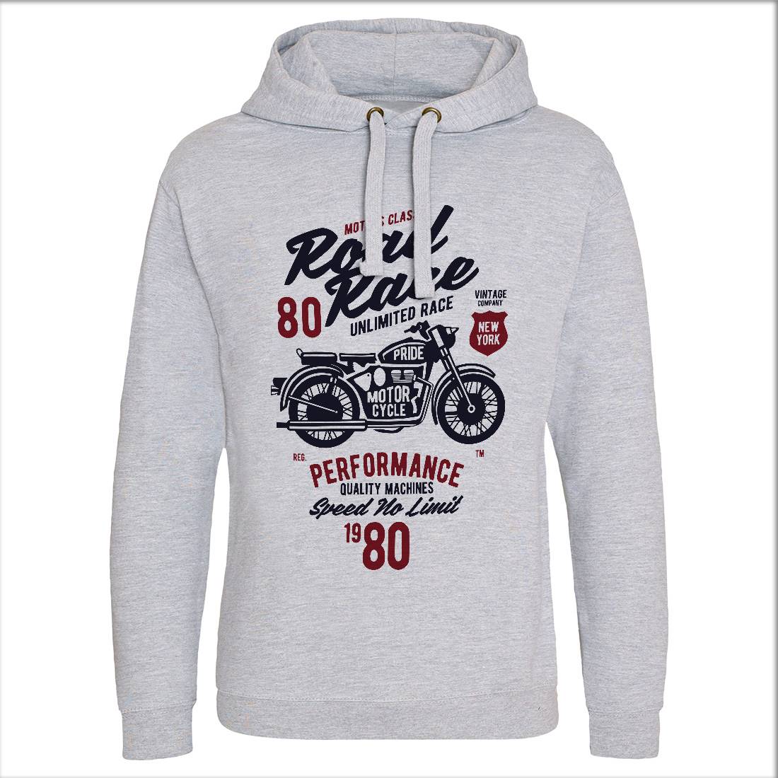 Road Race Mens Hoodie Without Pocket Motorcycles B441