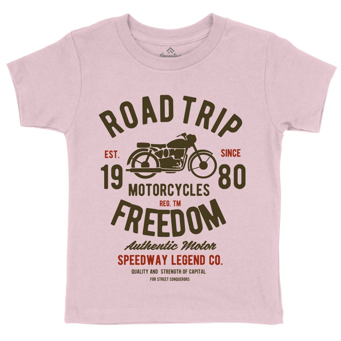 Road Trip Kids Crew Neck T-Shirt Motorcycles B442