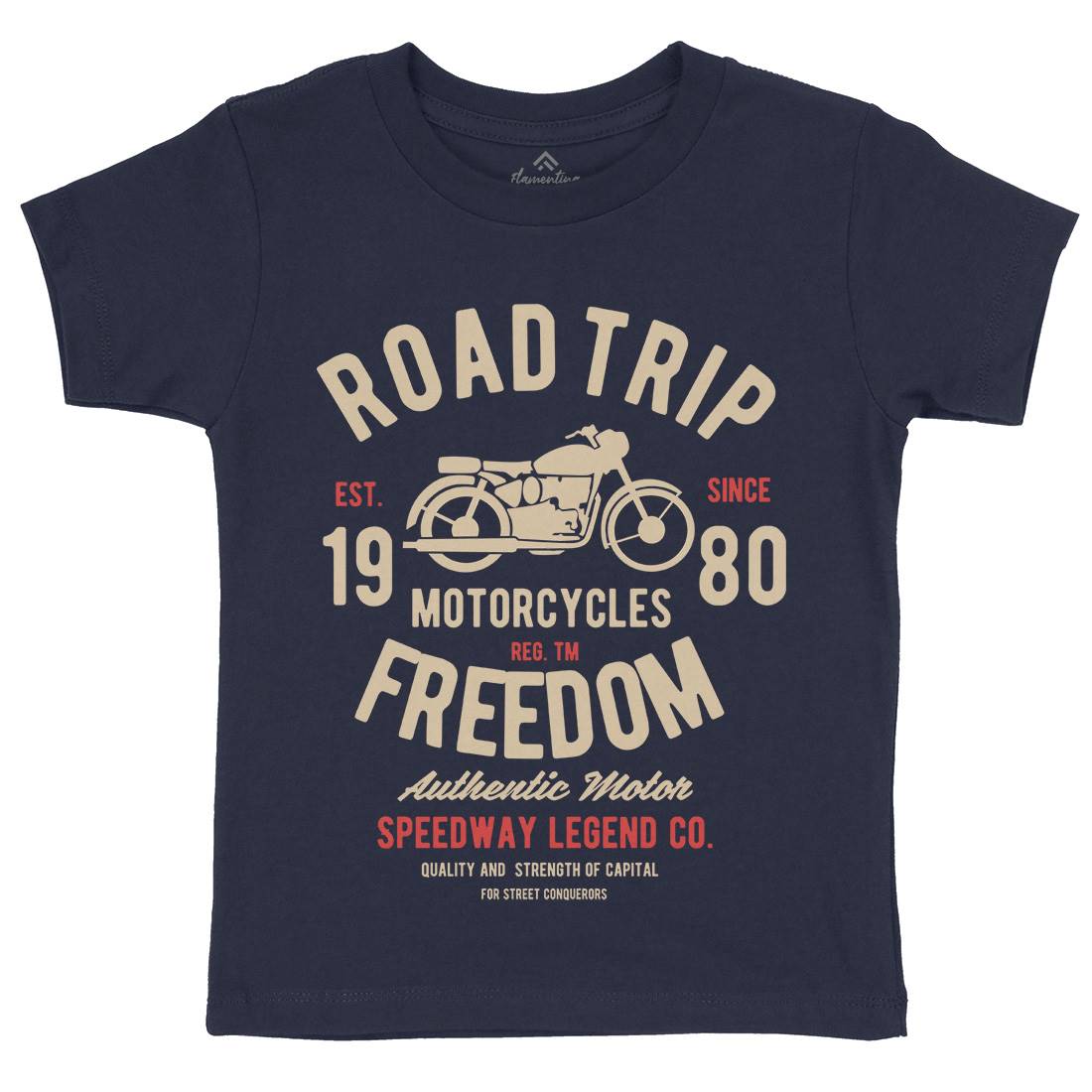 Road Trip Kids Crew Neck T-Shirt Motorcycles B442
