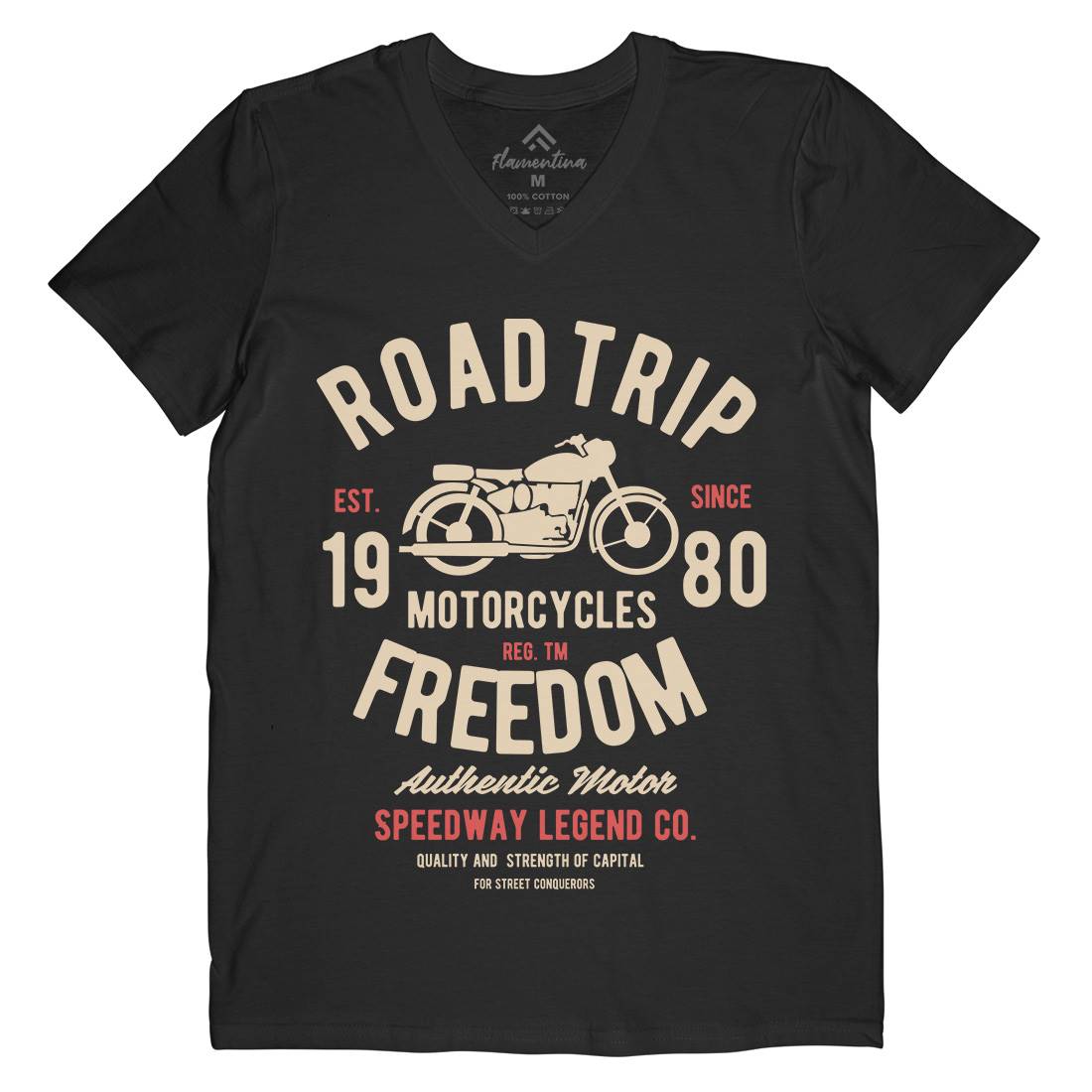 Road Trip Mens V-Neck T-Shirt Motorcycles B442