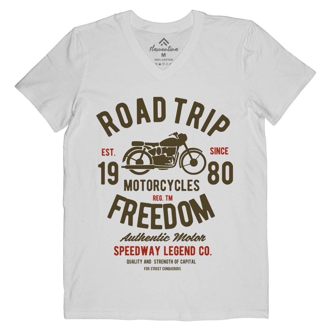 Road Trip Mens V-Neck T-Shirt Motorcycles B442