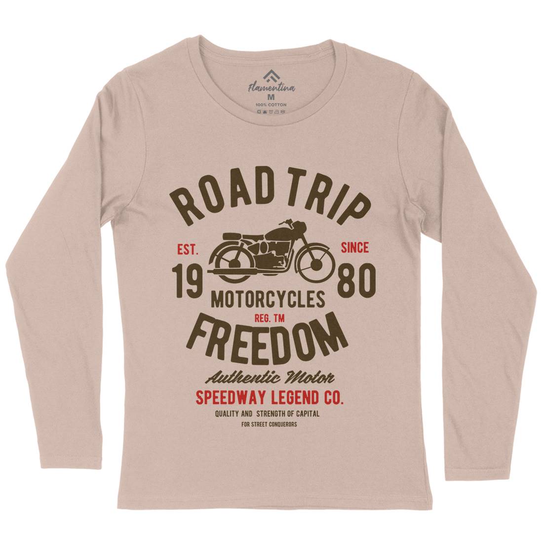 Road Trip Womens Long Sleeve T-Shirt Motorcycles B442