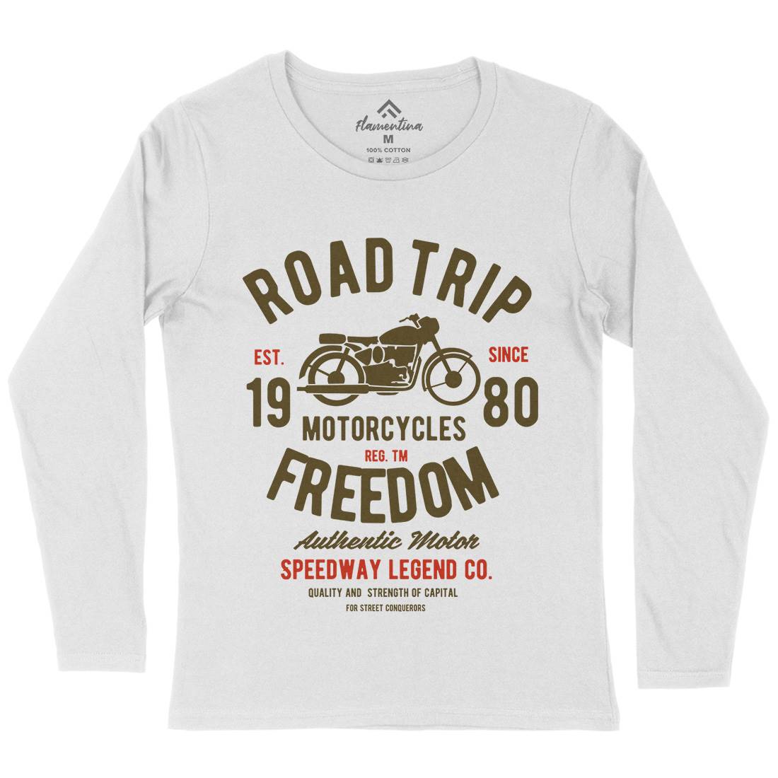 Road Trip Womens Long Sleeve T-Shirt Motorcycles B442