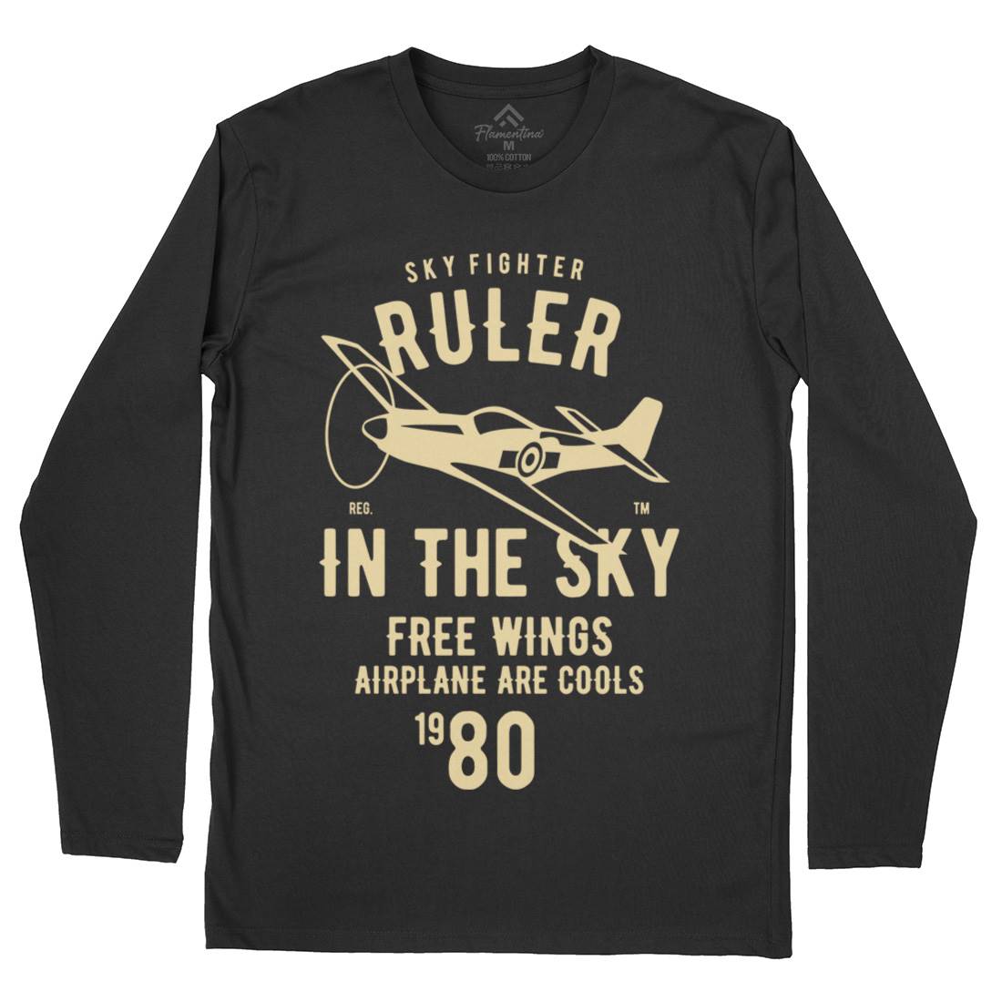 Ruler In The Sky Mens Long Sleeve T-Shirt Vehicles B443