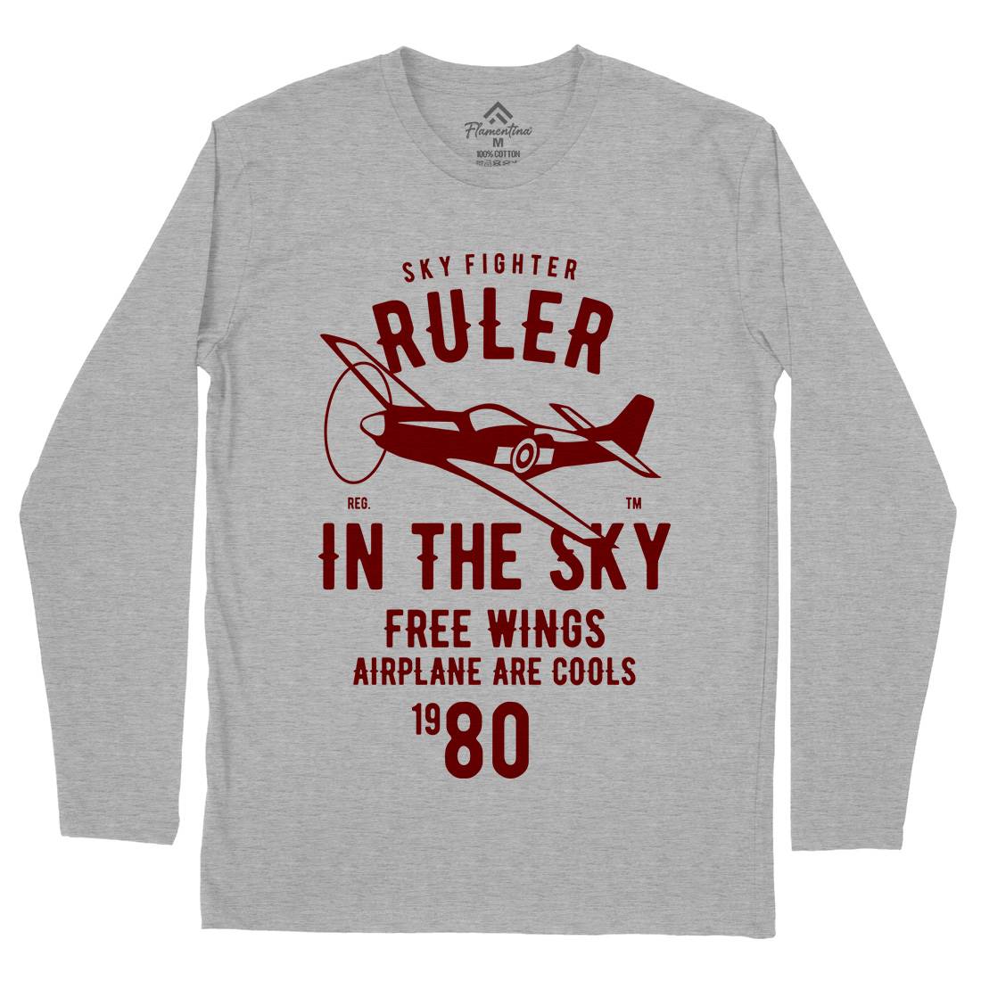 Ruler In The Sky Mens Long Sleeve T-Shirt Vehicles B443