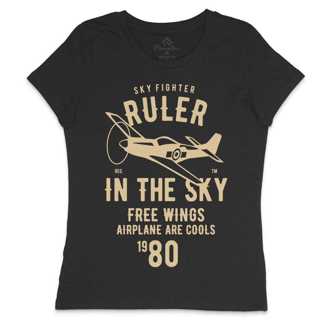 Ruler In The Sky Womens Crew Neck T-Shirt Vehicles B443