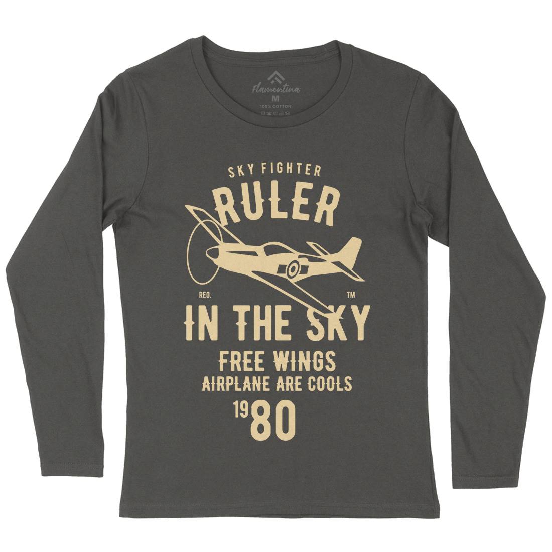 Ruler In The Sky Womens Long Sleeve T-Shirt Vehicles B443