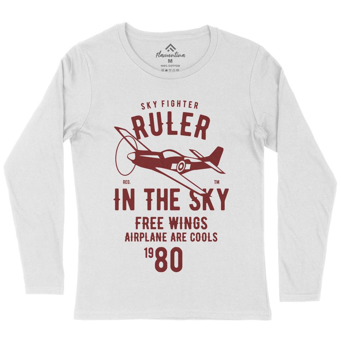 Ruler In The Sky Womens Long Sleeve T-Shirt Vehicles B443