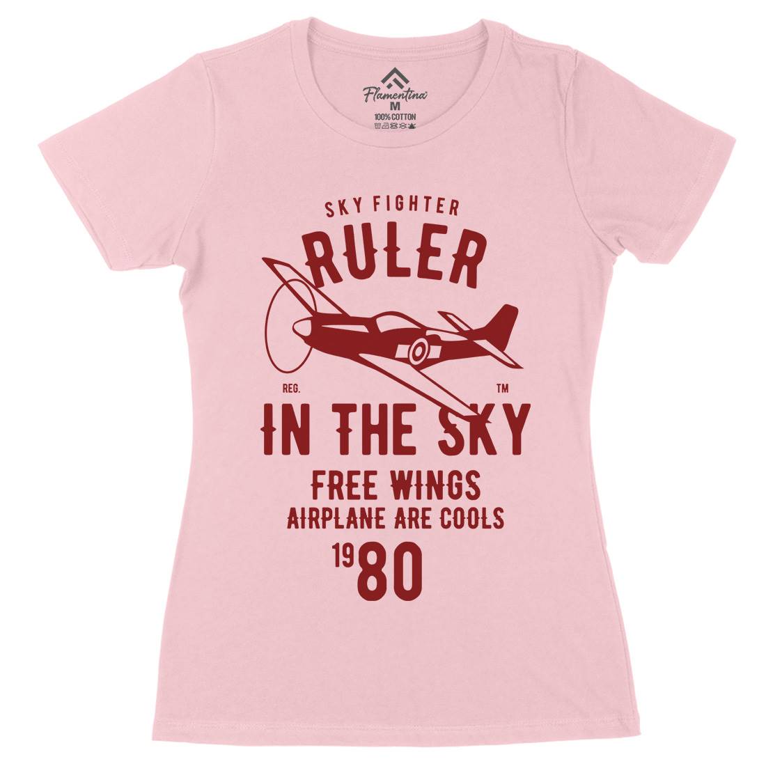 Ruler In The Sky Womens Organic Crew Neck T-Shirt Vehicles B443