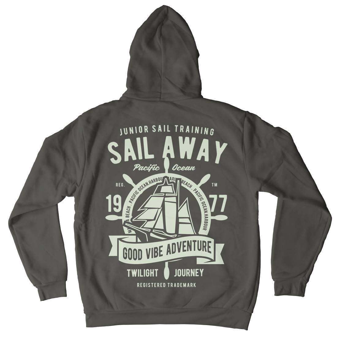 Sail Away Kids Crew Neck Hoodie Navy B444