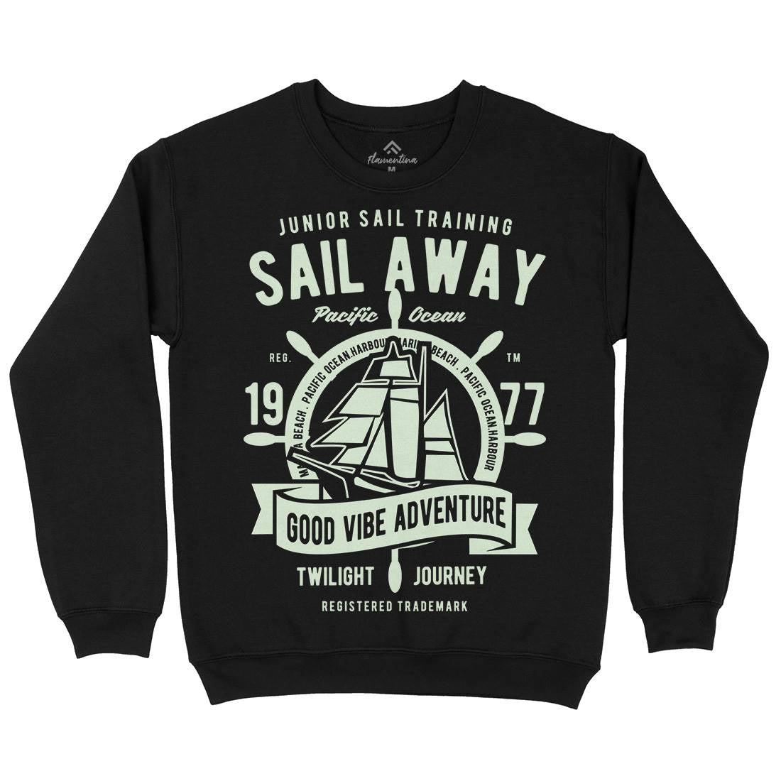 Sail Away Mens Crew Neck Sweatshirt Navy B444