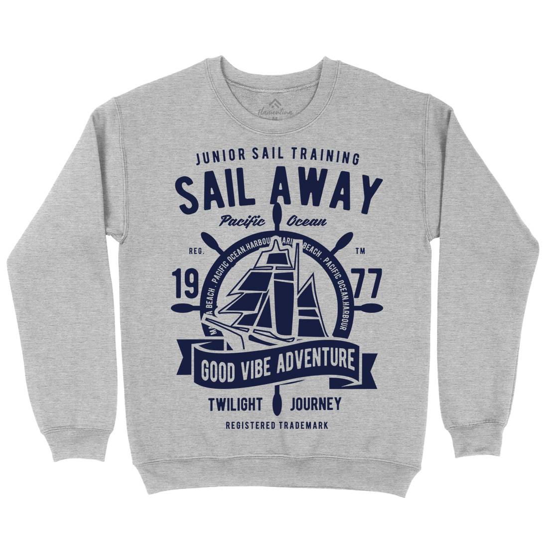 Sail Away Kids Crew Neck Sweatshirt Navy B444