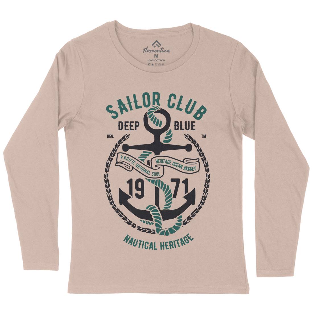 Sailor Club Womens Long Sleeve T-Shirt Navy B445