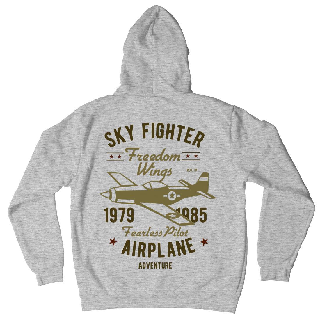 Sky Fighter Fearless Pilot Kids Crew Neck Hoodie Vehicles B447