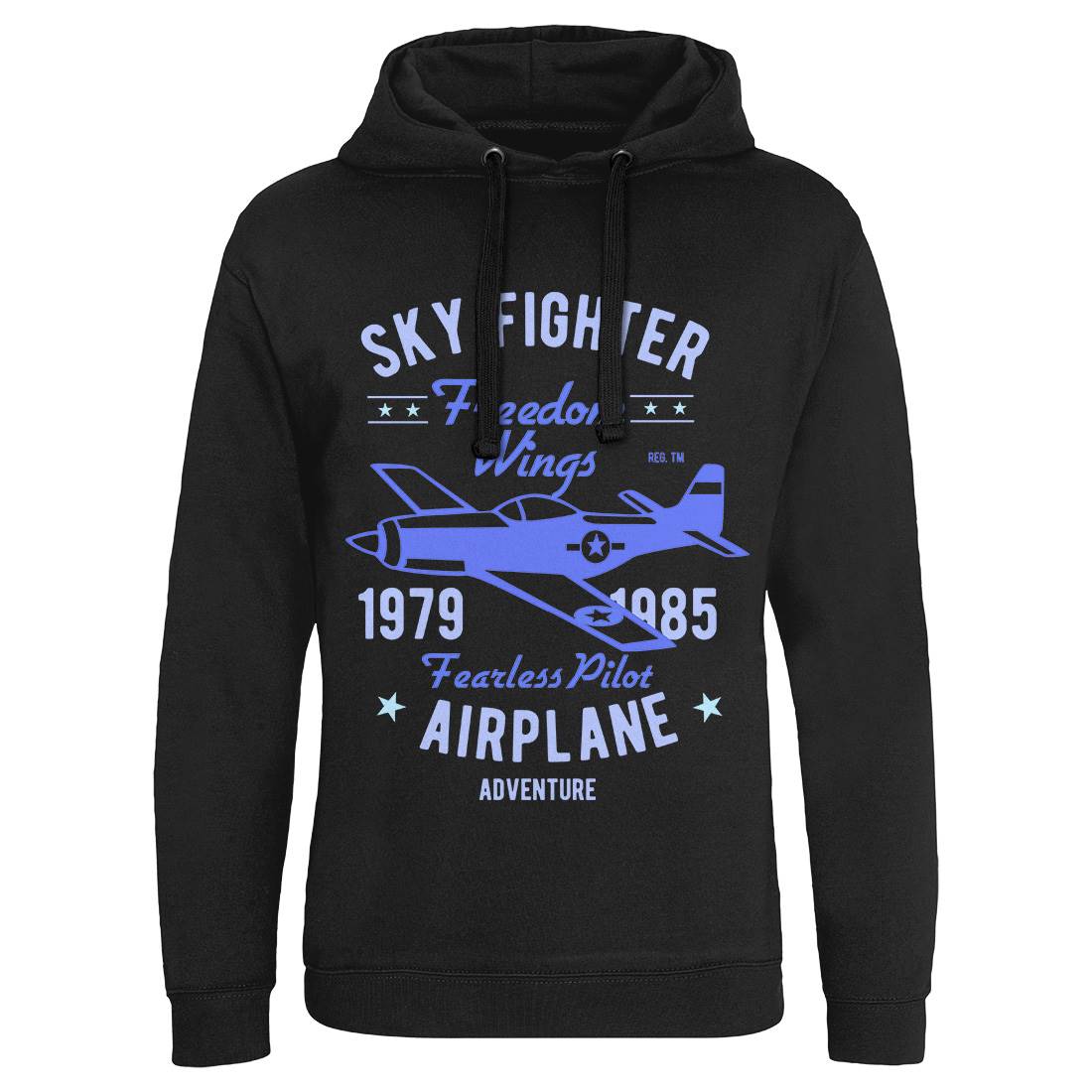 Sky Fighter Fearless Pilot Mens Hoodie Without Pocket Vehicles B447