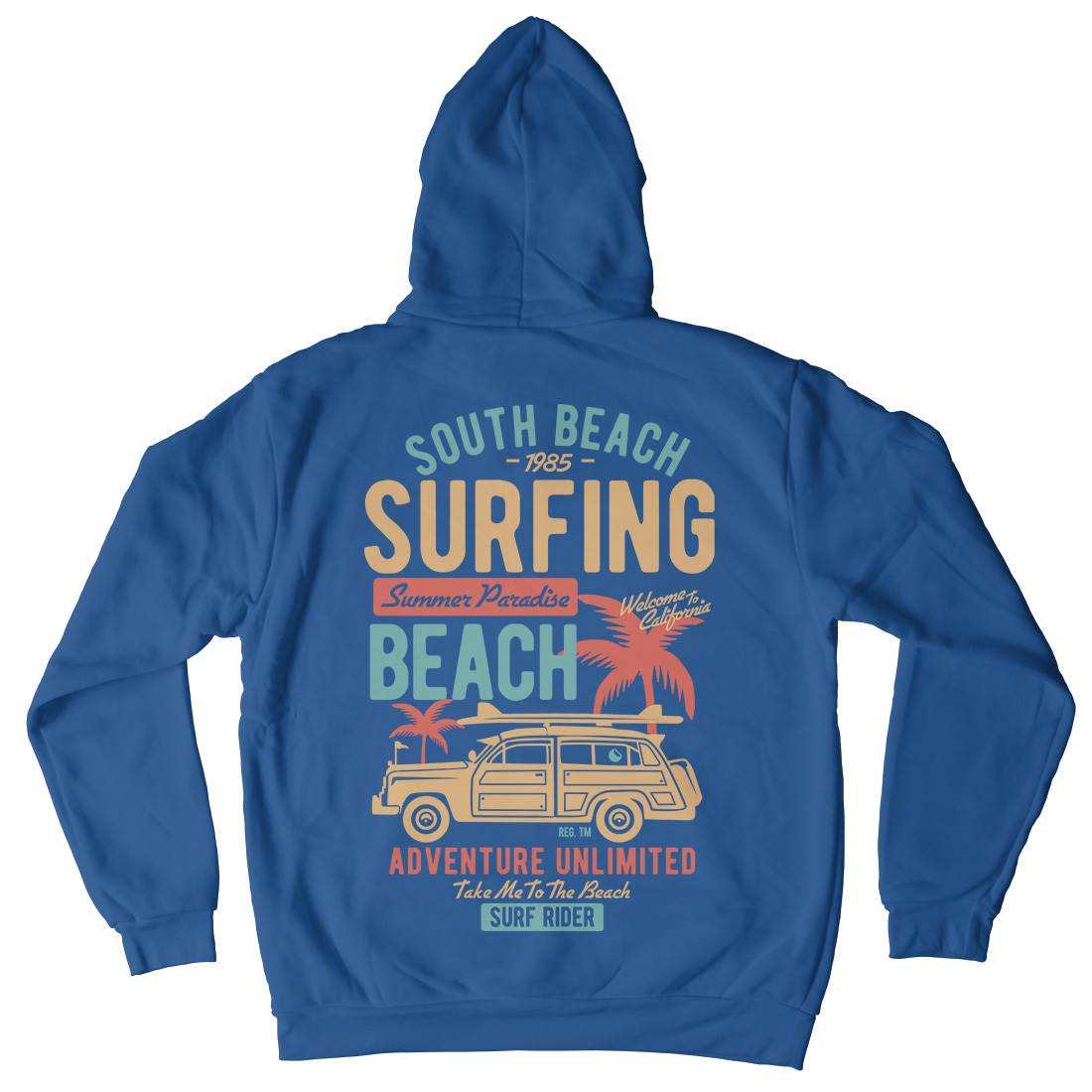 South Mens Hoodie With Pocket Surf B448