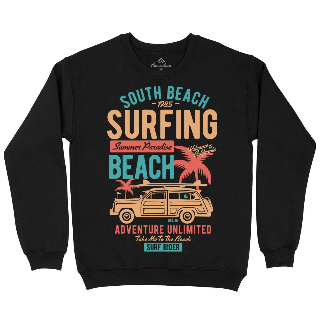 South Mens Crew Neck Sweatshirt Surf B448