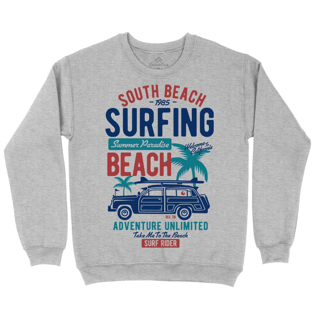 South Mens Crew Neck Sweatshirt Surf B448
