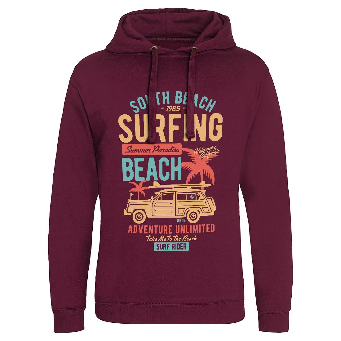 South Mens Hoodie Without Pocket Surf B448