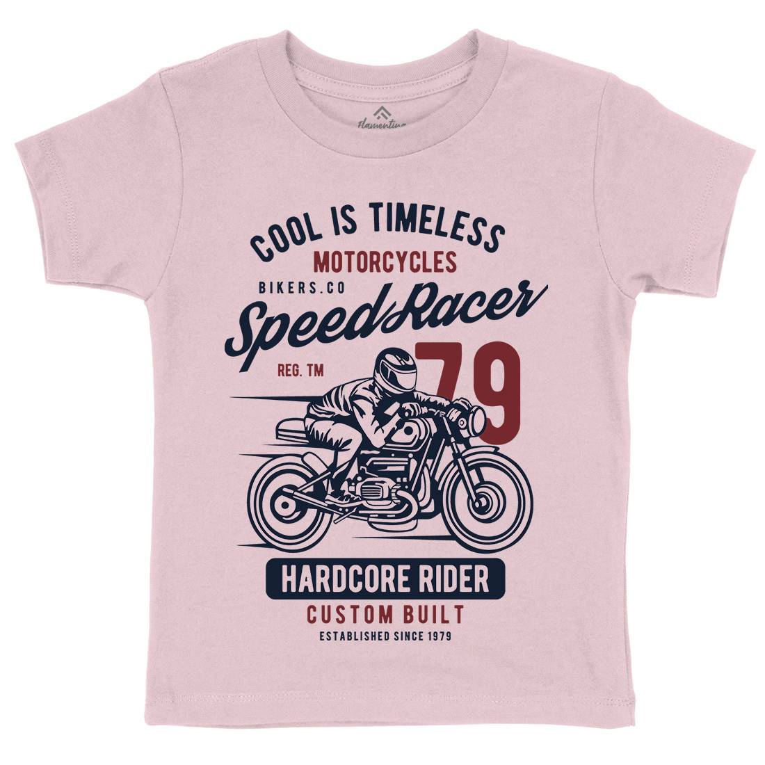 Speed Racer Kids Organic Crew Neck T-Shirt Motorcycles B449