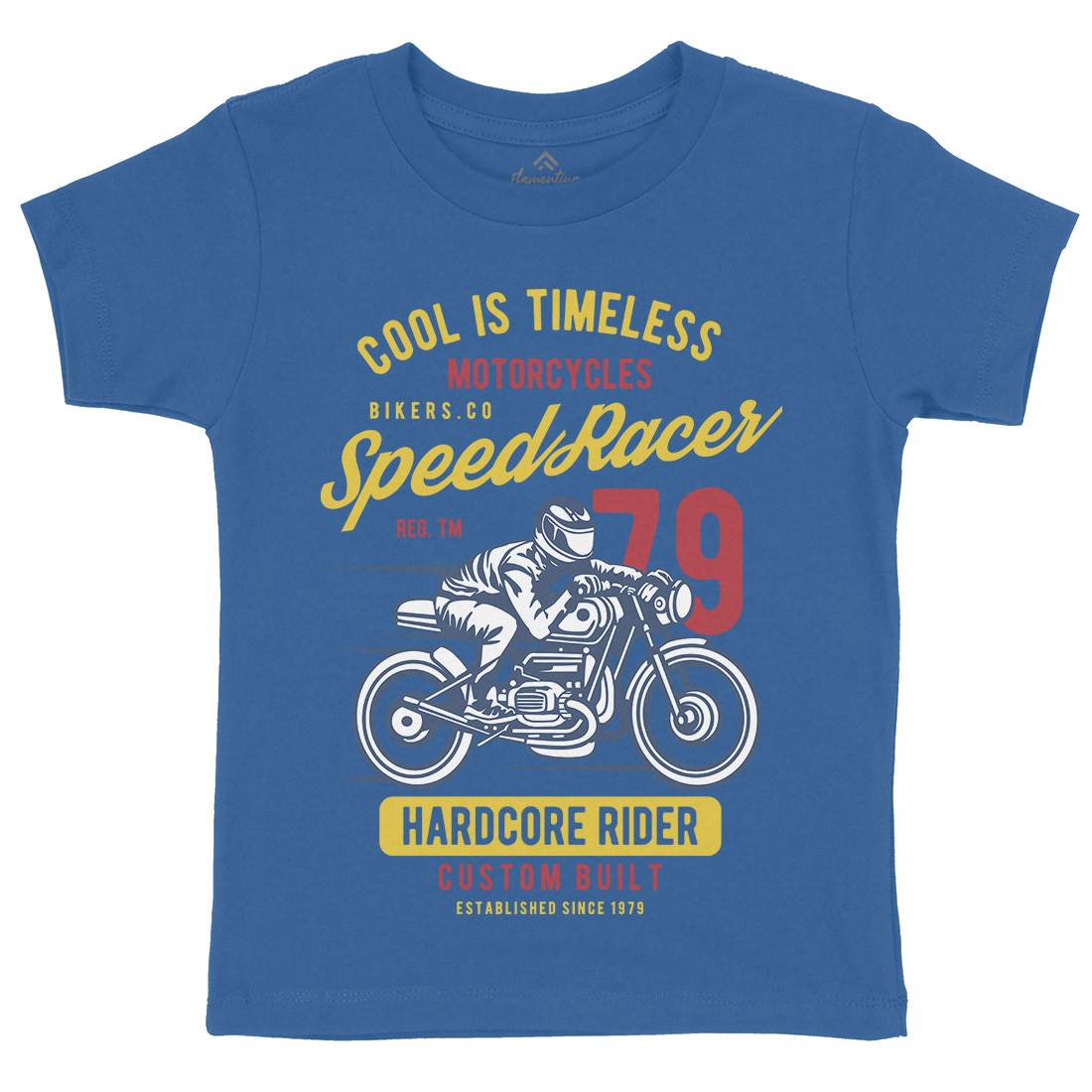 Speed Racer Kids Organic Crew Neck T-Shirt Motorcycles B449