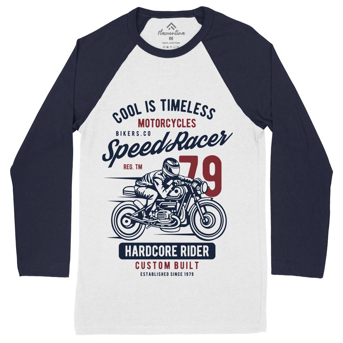 Speed Racer Mens Long Sleeve Baseball T-Shirt Motorcycles B449