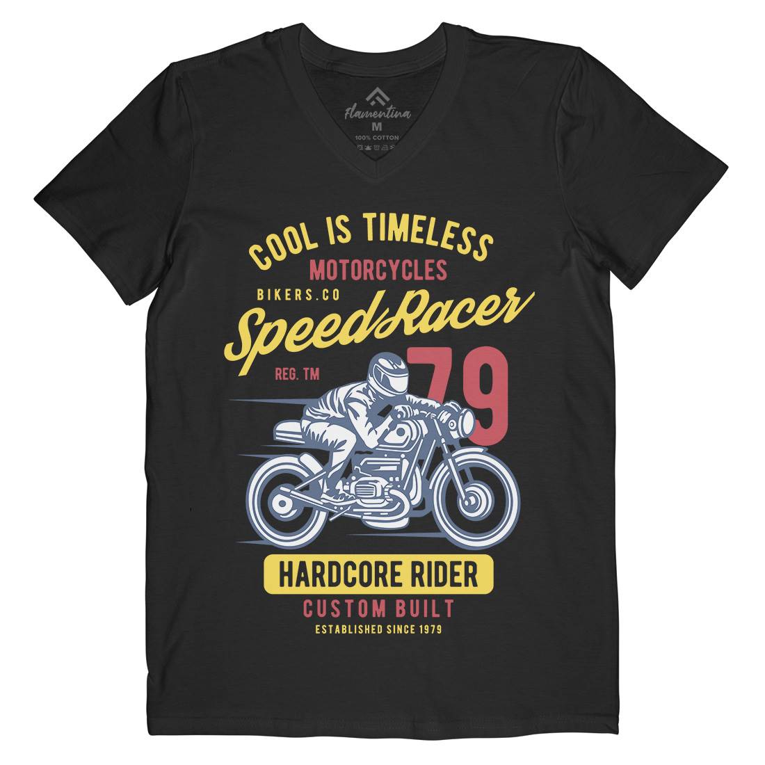 Speed Racer Mens V-Neck T-Shirt Motorcycles B449
