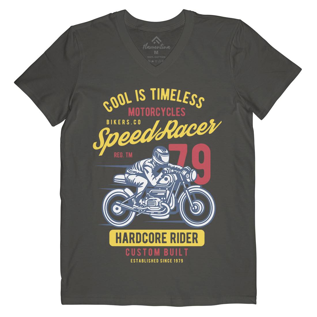 Speed Racer Mens V-Neck T-Shirt Motorcycles B449