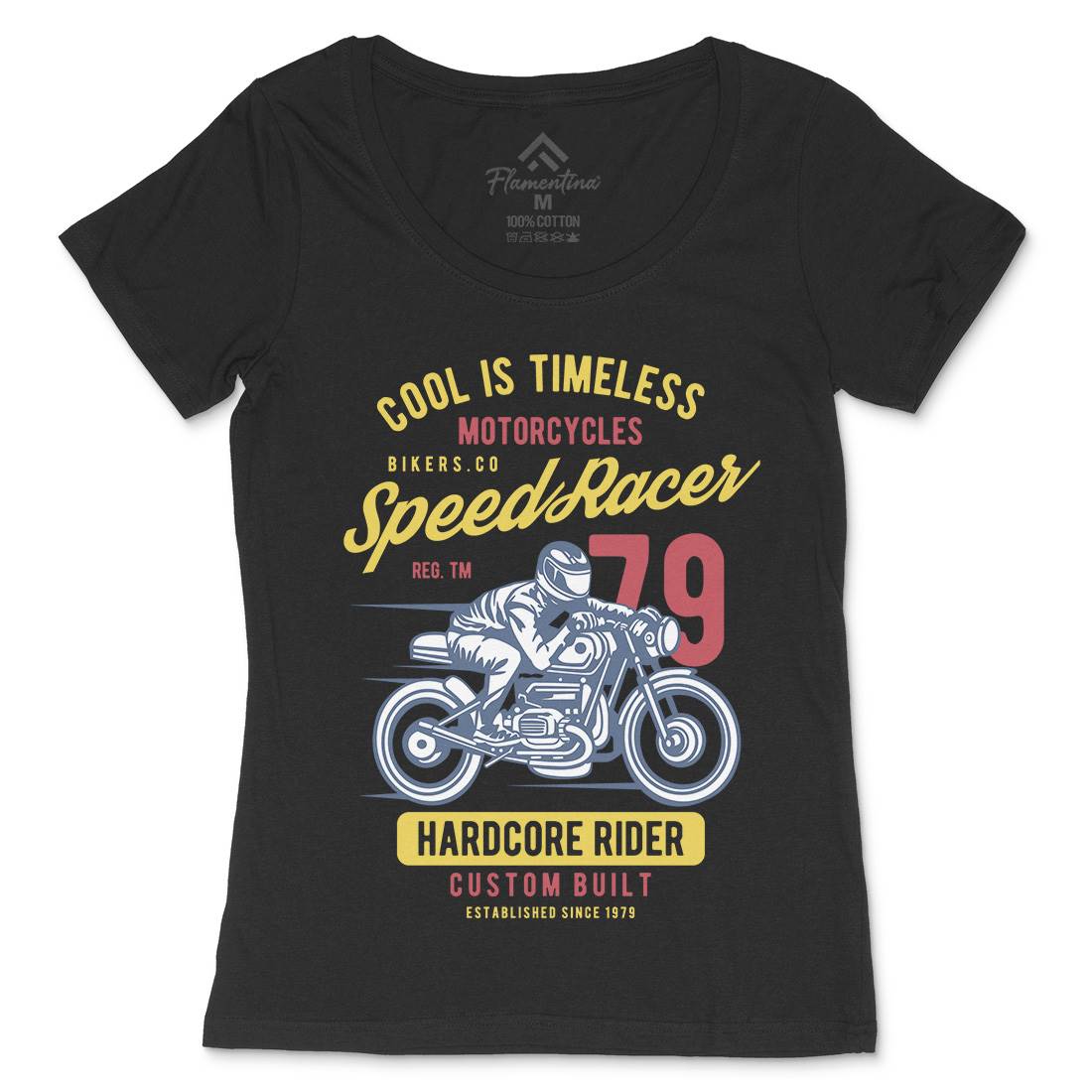 Speed Racer Womens Scoop Neck T-Shirt Motorcycles B449