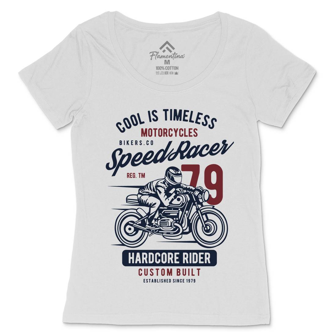 Speed Racer Womens Scoop Neck T-Shirt Motorcycles B449