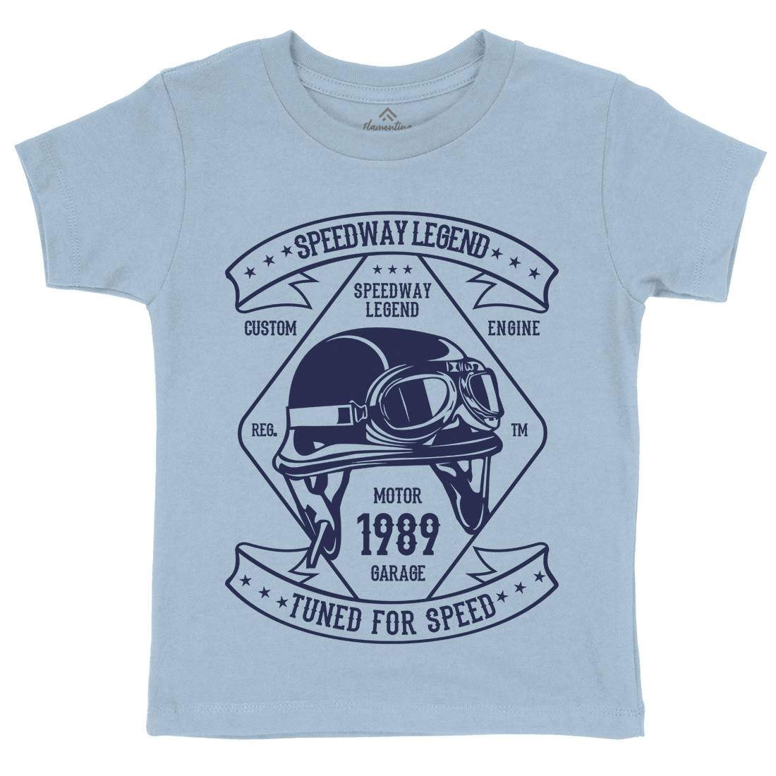 Speedway Legend Helmet Kids Crew Neck T-Shirt Motorcycles B450