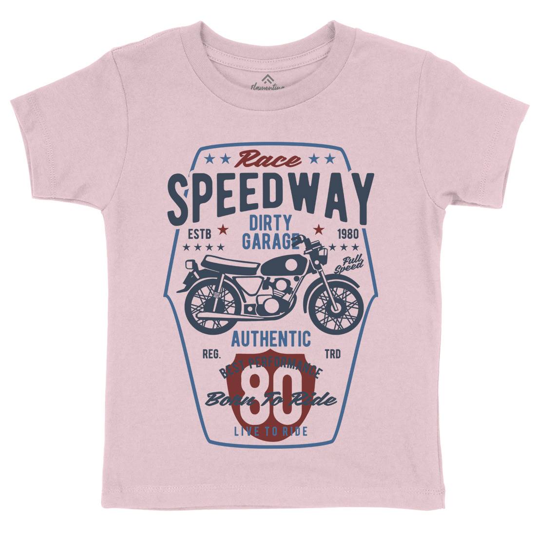Speedway Kids Crew Neck T-Shirt Motorcycles B451