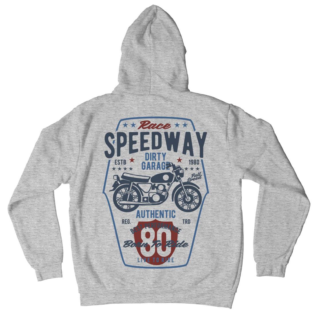 Speedway Mens Hoodie With Pocket Motorcycles B451
