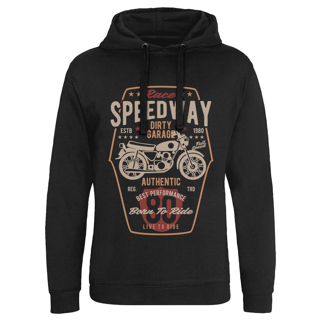 Speedway Mens Hoodie Without Pocket Motorcycles B451