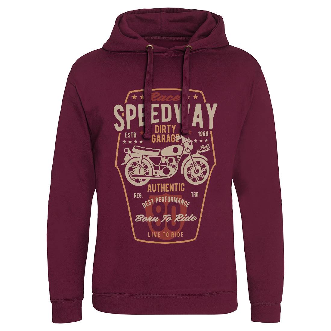 Speedway Mens Hoodie Without Pocket Motorcycles B451