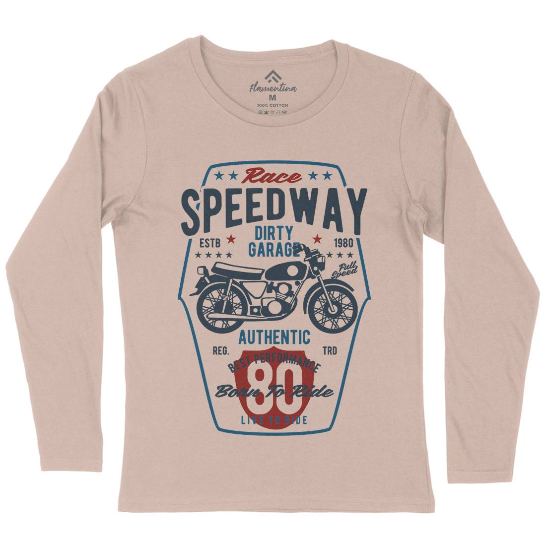 Speedway Womens Long Sleeve T-Shirt Motorcycles B451