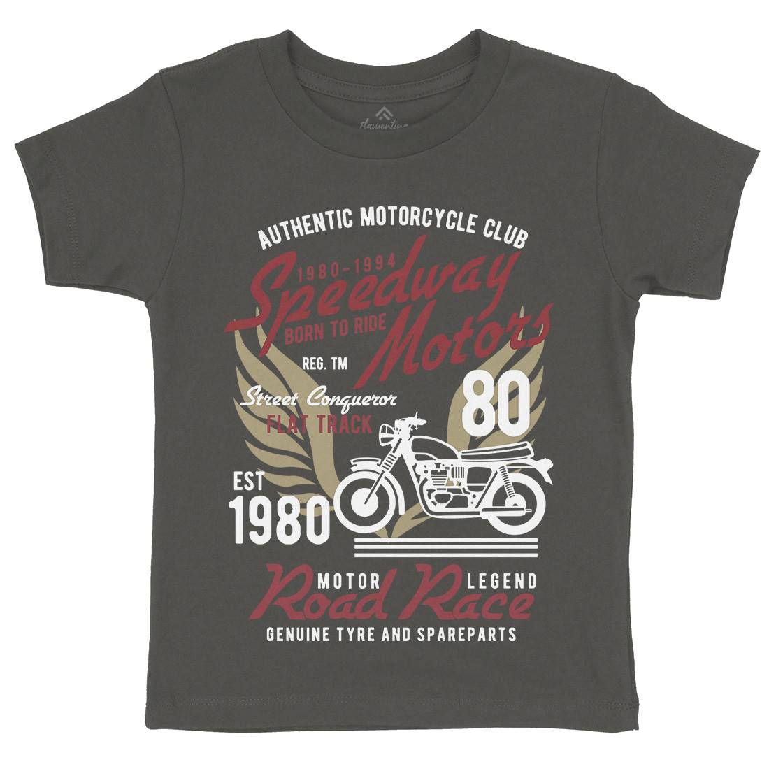 Speedways Motor Kids Crew Neck T-Shirt Motorcycles B452